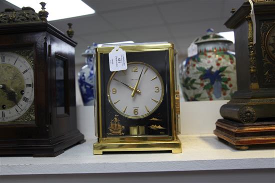 A Jaegar Le Coultre Marina pattern Atmos clock, 9in. movement in need of restoration